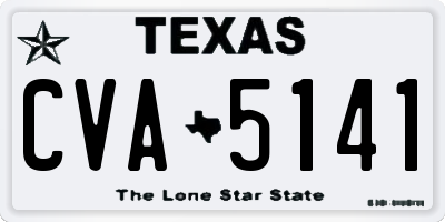 TX license plate CVA5141