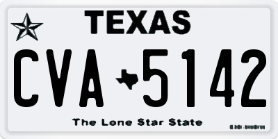 TX license plate CVA5142