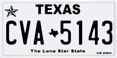 TX license plate CVA5143