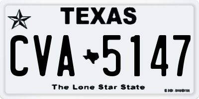 TX license plate CVA5147