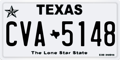 TX license plate CVA5148