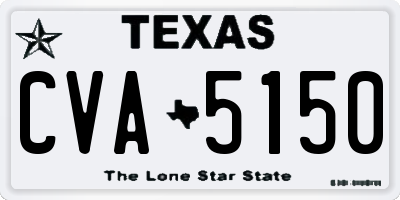TX license plate CVA5150