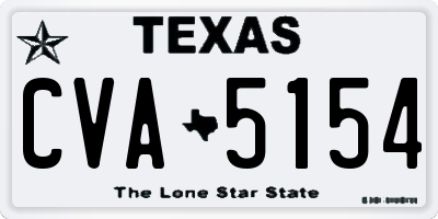 TX license plate CVA5154
