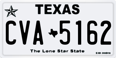 TX license plate CVA5162