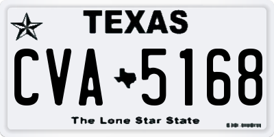 TX license plate CVA5168
