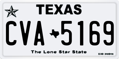 TX license plate CVA5169