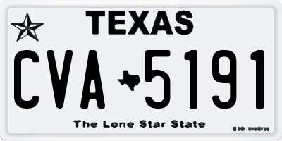 TX license plate CVA5191