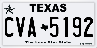 TX license plate CVA5192