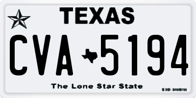 TX license plate CVA5194