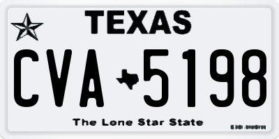 TX license plate CVA5198