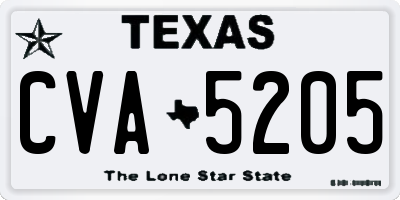 TX license plate CVA5205