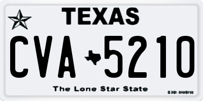 TX license plate CVA5210