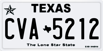 TX license plate CVA5212