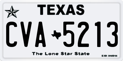 TX license plate CVA5213