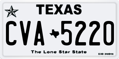 TX license plate CVA5220