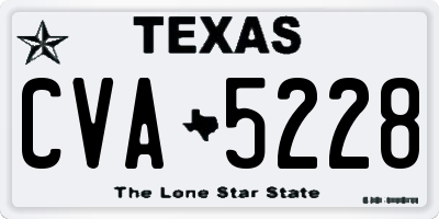 TX license plate CVA5228