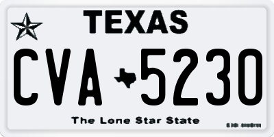 TX license plate CVA5230