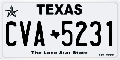 TX license plate CVA5231