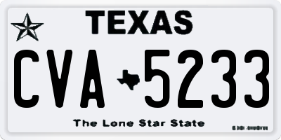 TX license plate CVA5233