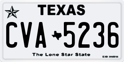 TX license plate CVA5236