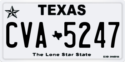 TX license plate CVA5247