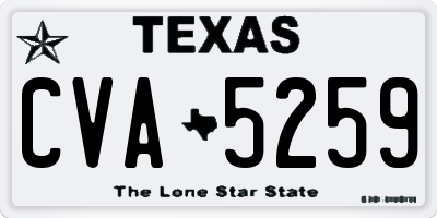 TX license plate CVA5259