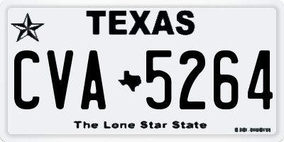 TX license plate CVA5264