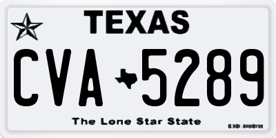 TX license plate CVA5289