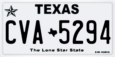 TX license plate CVA5294