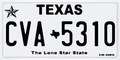 TX license plate CVA5310
