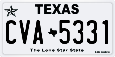 TX license plate CVA5331
