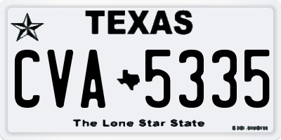TX license plate CVA5335