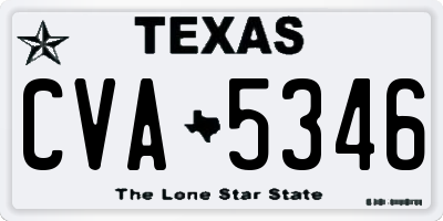 TX license plate CVA5346