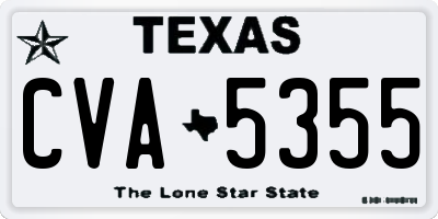 TX license plate CVA5355
