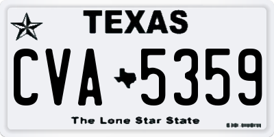 TX license plate CVA5359