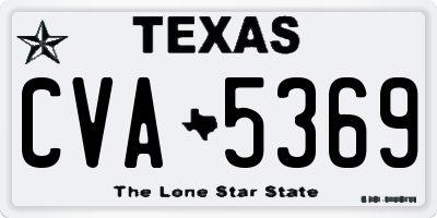TX license plate CVA5369