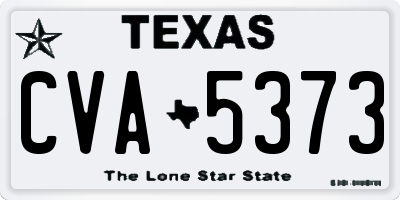 TX license plate CVA5373