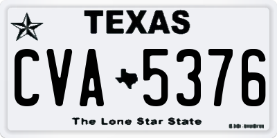 TX license plate CVA5376