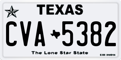 TX license plate CVA5382