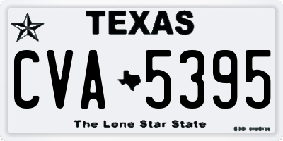 TX license plate CVA5395