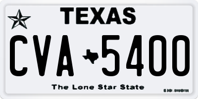 TX license plate CVA5400