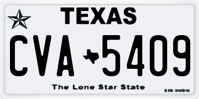 TX license plate CVA5409