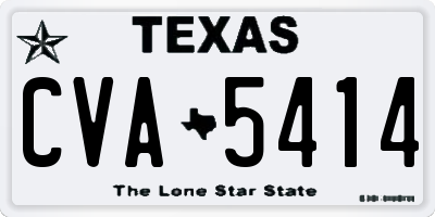 TX license plate CVA5414