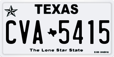 TX license plate CVA5415