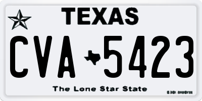 TX license plate CVA5423