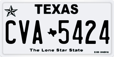 TX license plate CVA5424