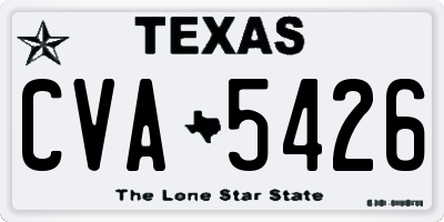 TX license plate CVA5426