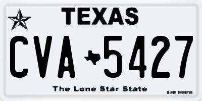 TX license plate CVA5427