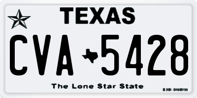 TX license plate CVA5428
