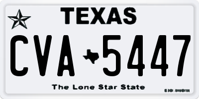 TX license plate CVA5447